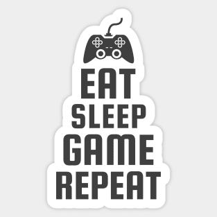 Eat Sleep Game Repeat Sticker